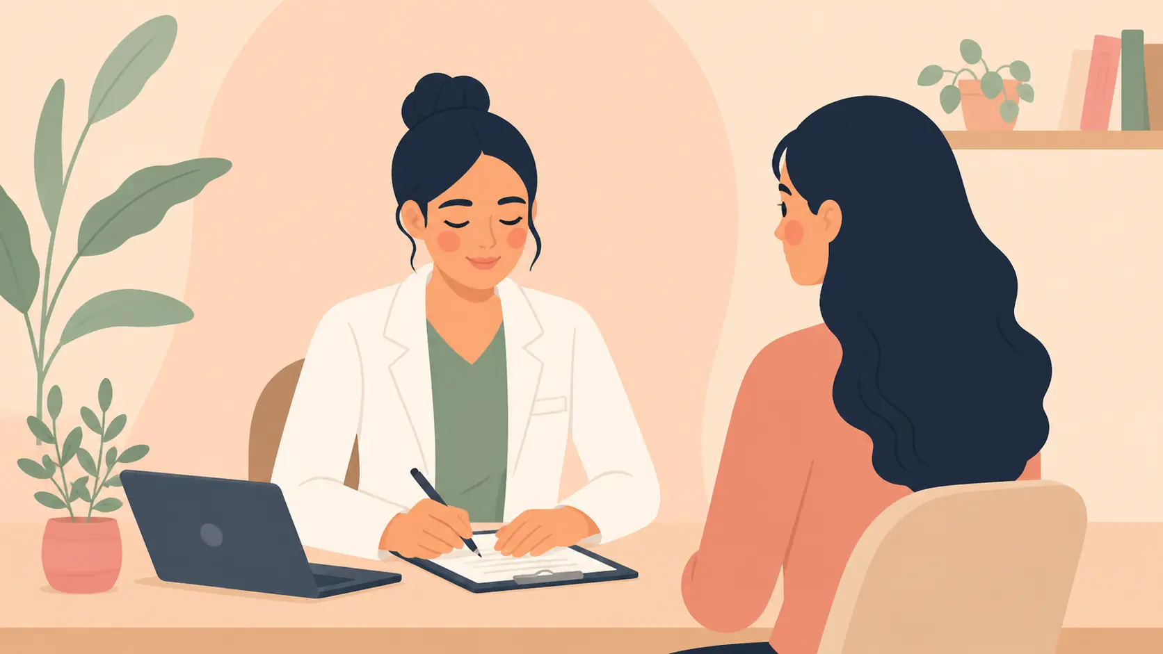 Dr. Khushboo Sharma consulting a patient