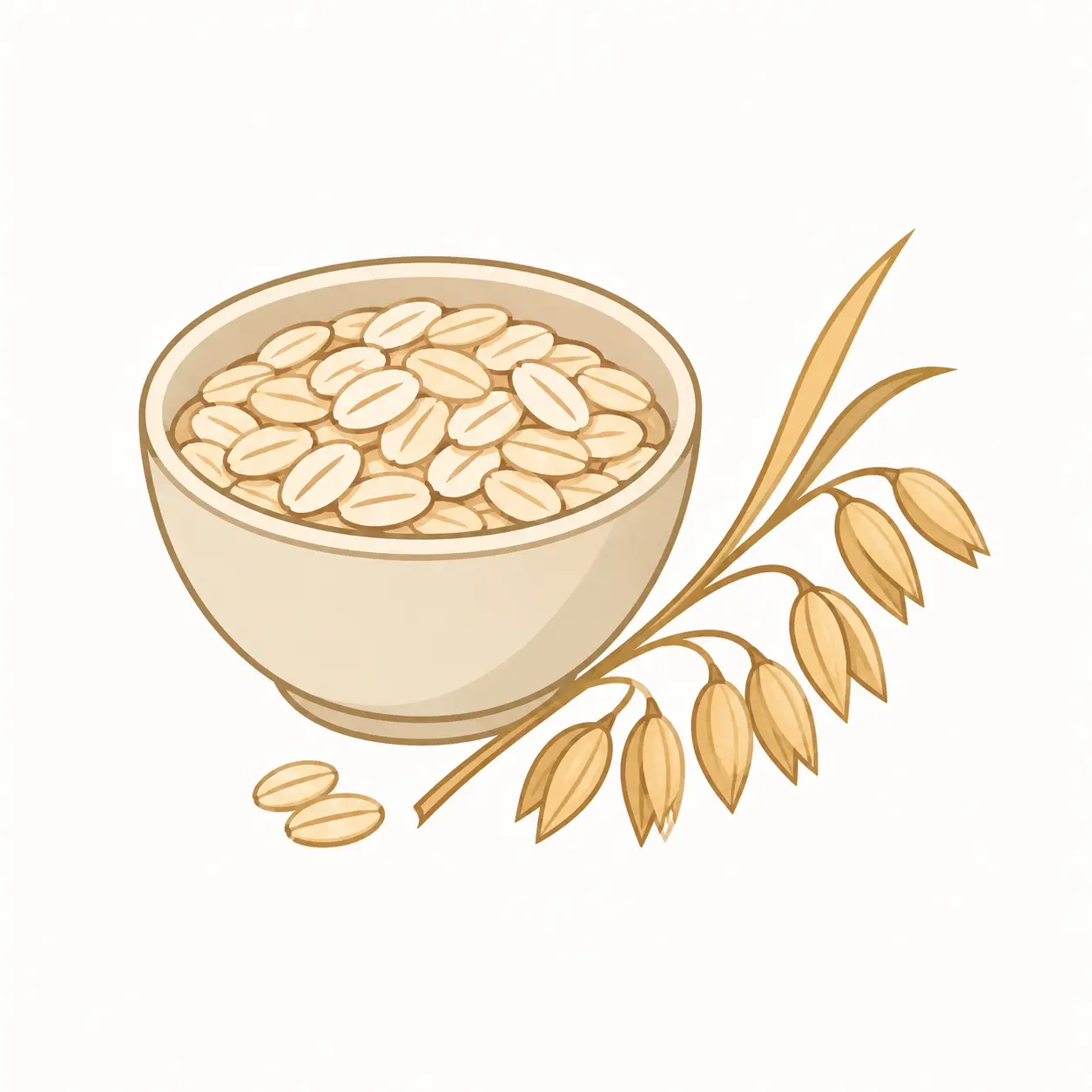 Minimalist icon representing oats for hormonal health