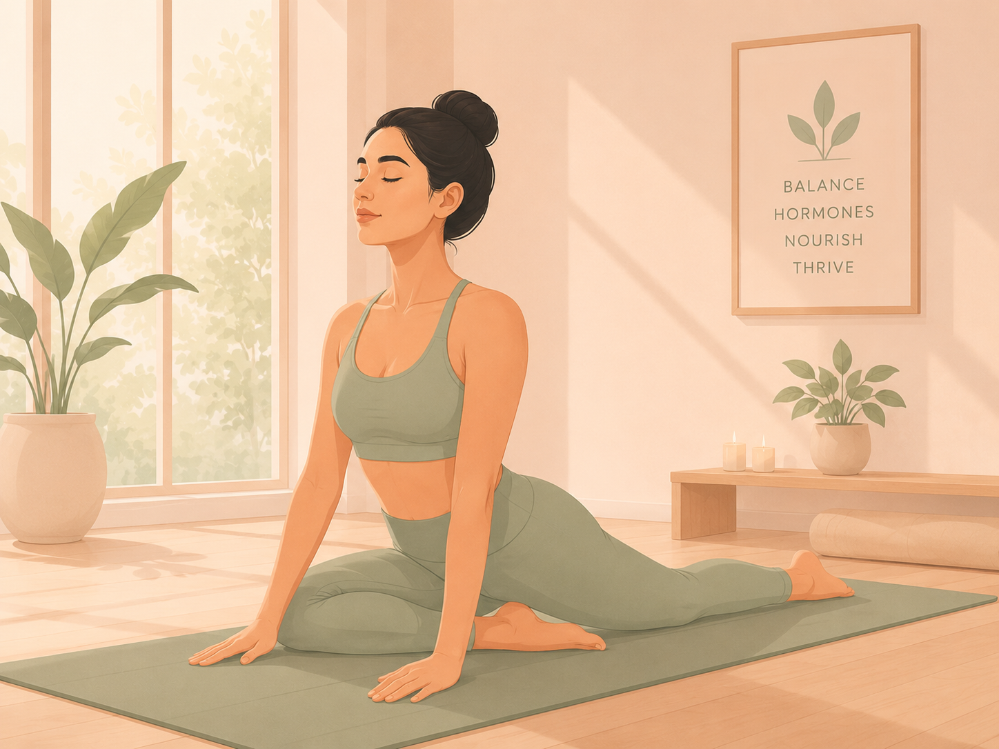 Yoga wellness illustration