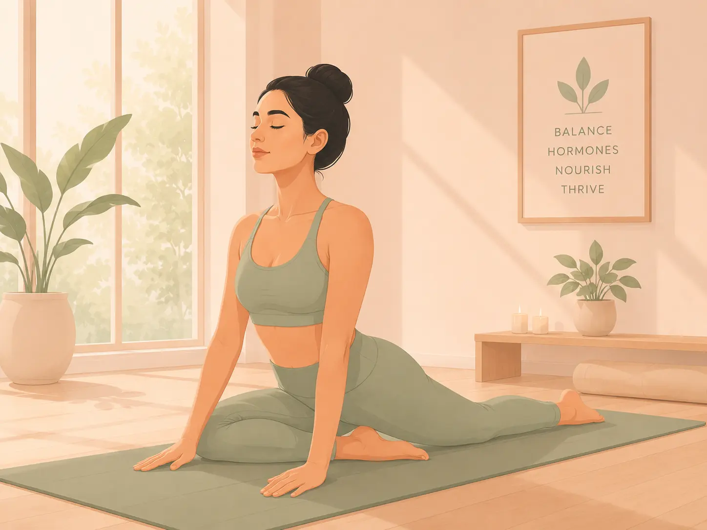 Yoga wellness illustration