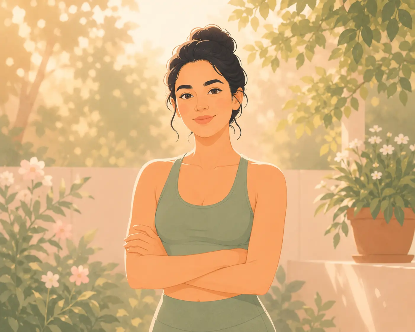 Yoga wellness illustration
